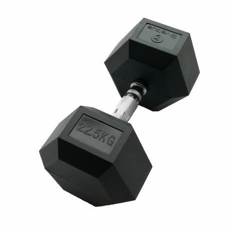 Haltère hexagonal caoutchouc 22,5Kg SVELTUS - FitnessBoutique