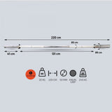 Barre training olympique + 2 stop disques