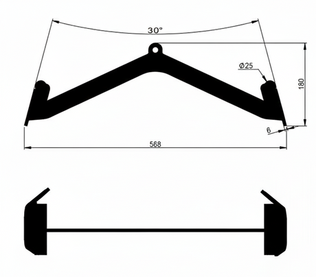 Poignée ergonomique 568mm