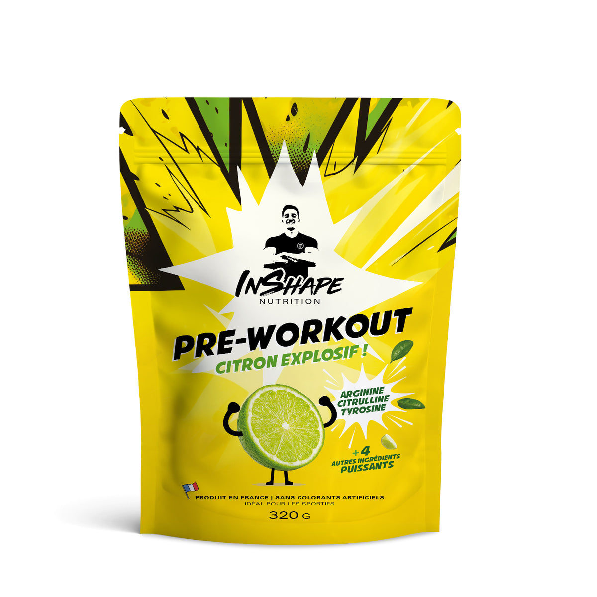 Pre workout TIBO INSHAPE Sachet de 320 g Citron vert TIBPWO320CL