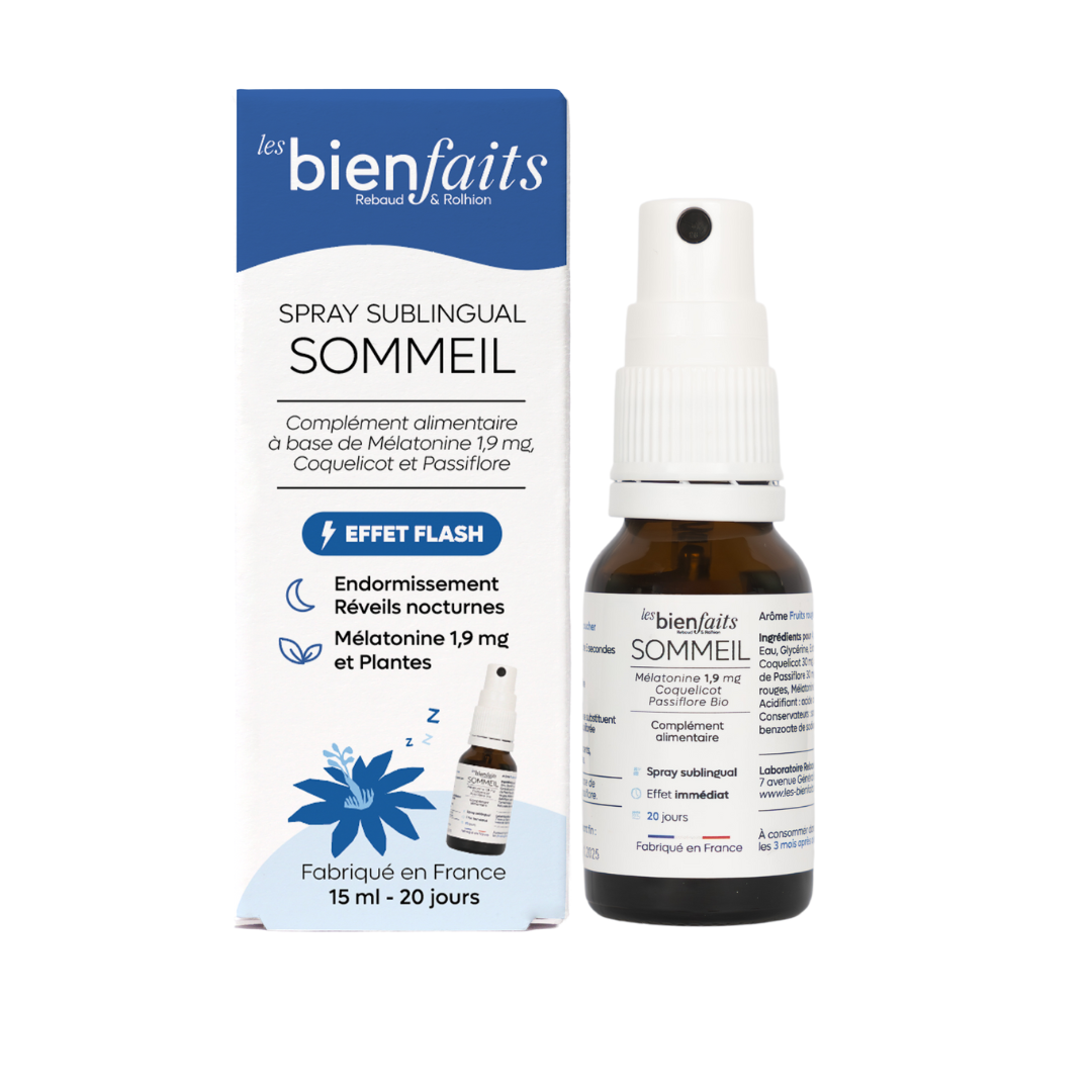 Spray Sommeil LES BIENFAITS Flacon de 15 ml Fruits rouges LESPYSOM15F Spray Sommeil LES BIENFAITS Flacon de 15 ml Fruits rouges LESPYSOM15F