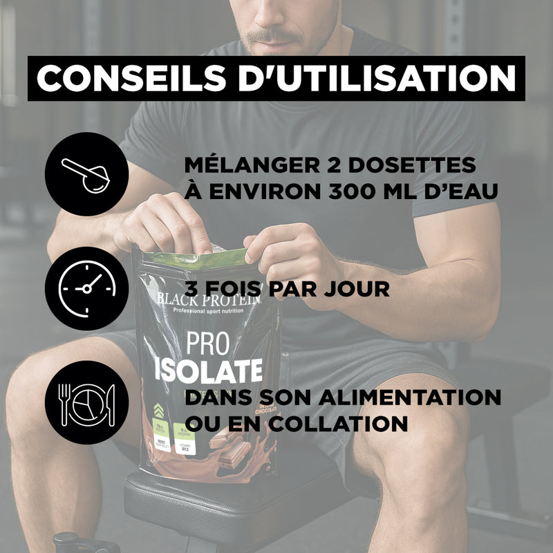 Pro Isolate BLACK-PROTEIN Sachet de 750 g Chocolat BLAPROTV750C